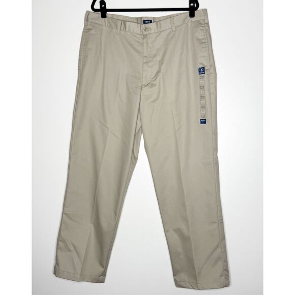 New Izod Metrix Fit Wrinkle Free Golf Khaki Pant Men's Size 40 x 32 - Picture 1 of 7
